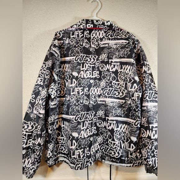 RARE Guess Red/Graphic Reversible Full Zip Jacket - Picture 3 of 6